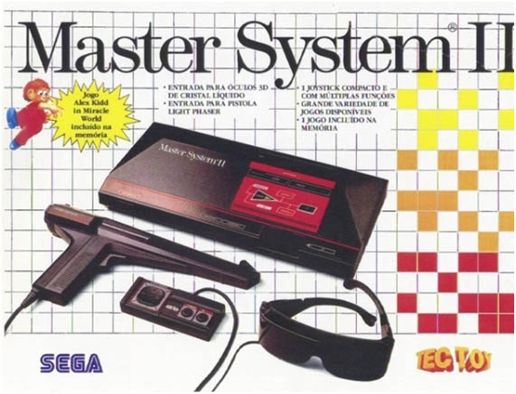 Master System com Alex Kidd In Miracle World na memória