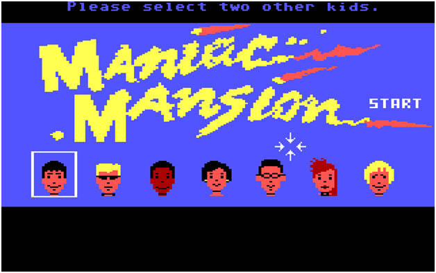 Seleção de personagens de Maniac Mansion