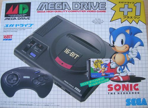 Mega Drive com cartucho Sonic