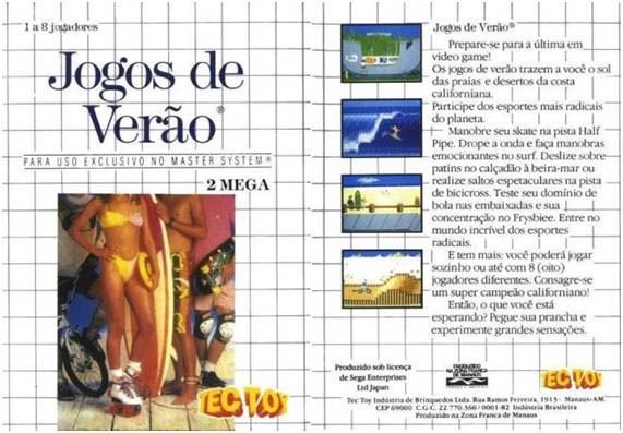 Capa do jogo para o console Master System